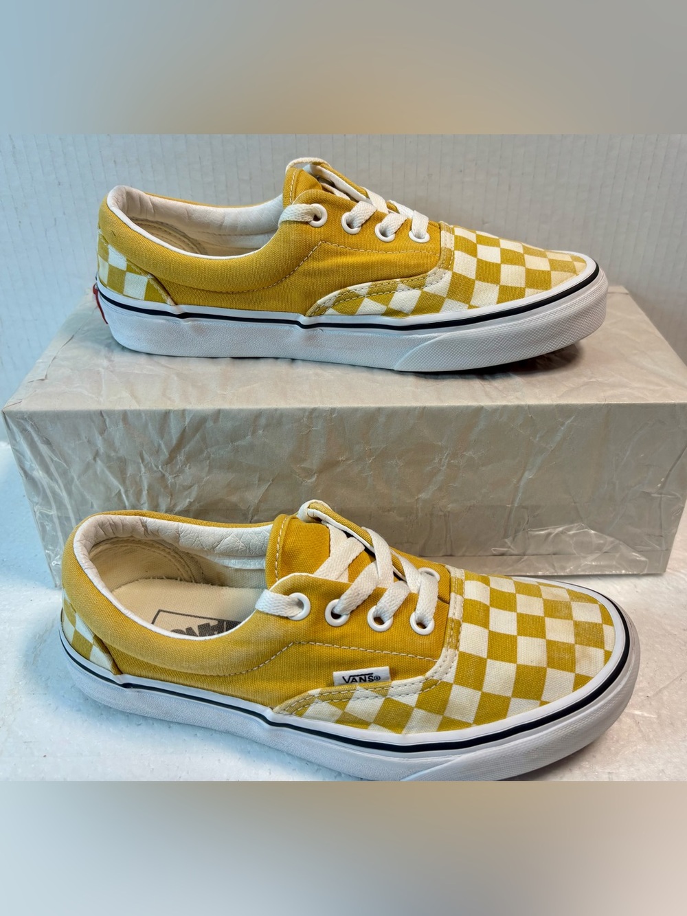 Vans Era Checkerboard Low Tops Lace-Up Canvas Sneakers Size Men’s 5.5/Women’s 7